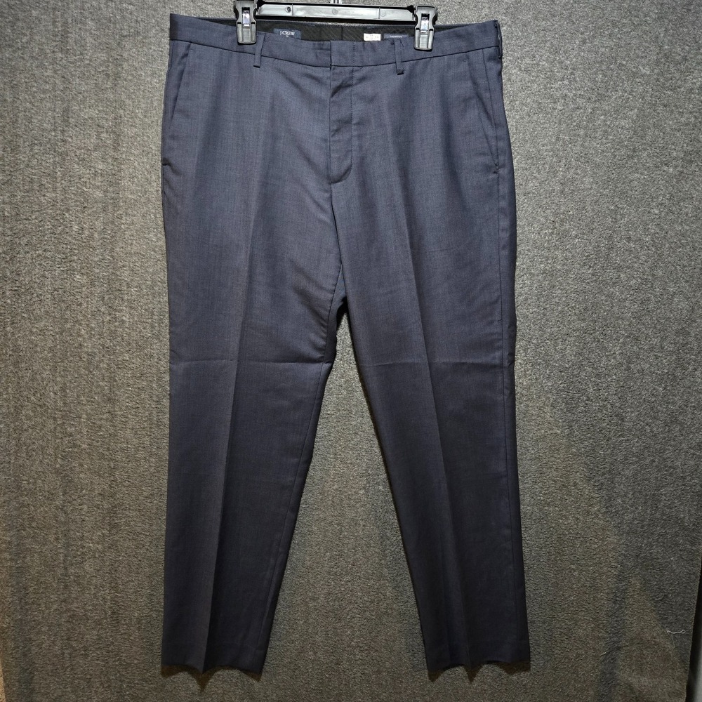 J Crew Thompson Slim Fit Wool Dress Pants Blue Sz 36x32 (W37) Preppy Casual